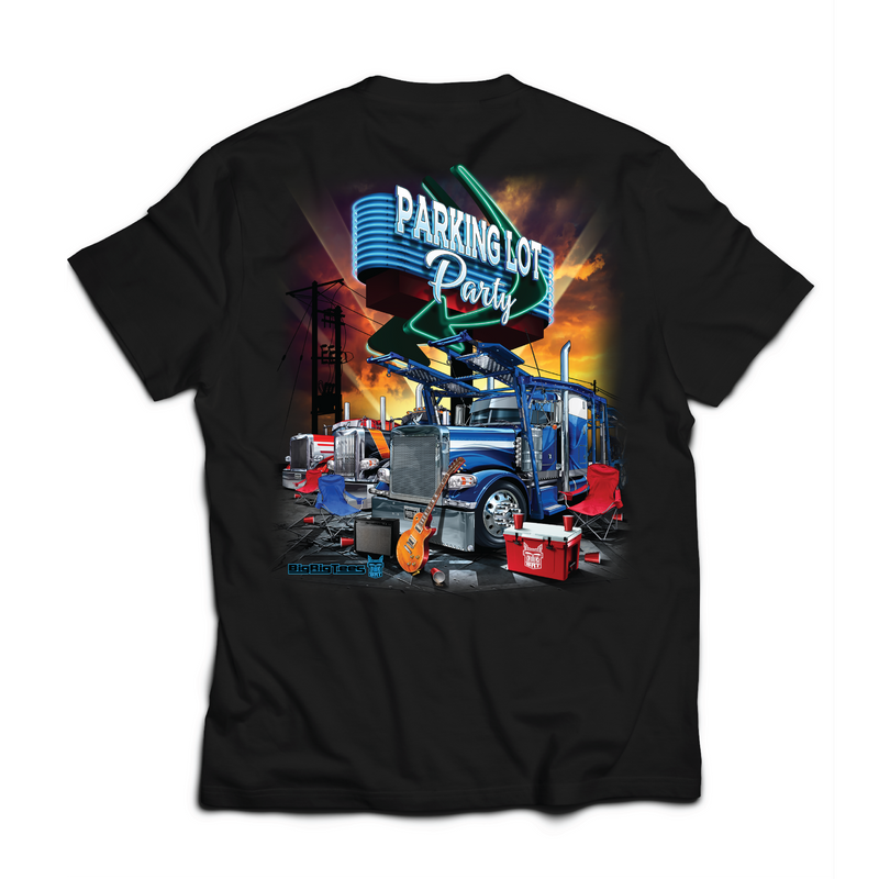 "Parking Lot Party" Trucker Tee Shirt