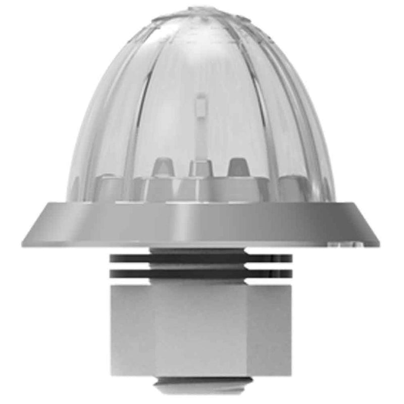 "Hero" mid-size 2" diameter watermelon-style LED dual function light with chrome bezel