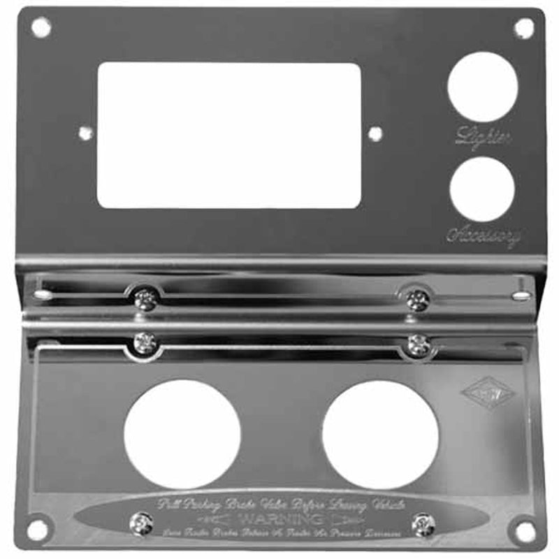 Rockwood Peterbilt -2005 stainless steel control panel trim - parking brake, lighter, accessory