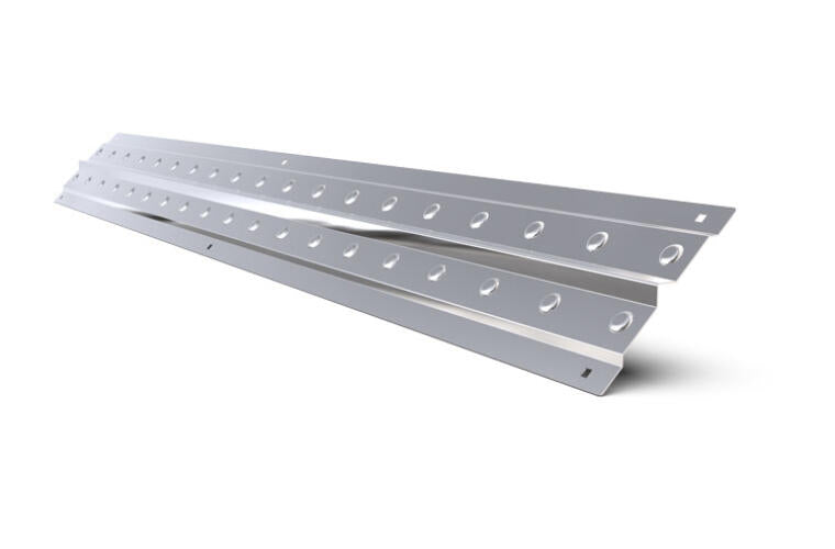 Peterbilt 589 stainless steel center hood trim for long hood - bolt mount