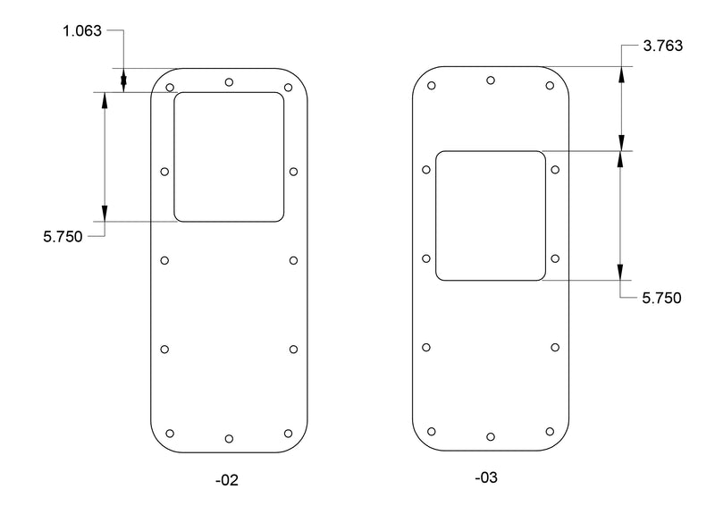 Peterbilt 379/389 billet style gear shifter floor plate kit - tapered style