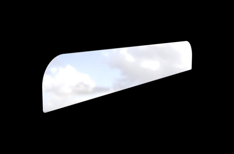 Peterbilt 589 stainless steel rear window chopped look trim