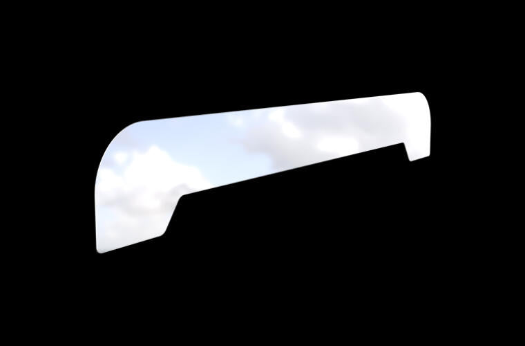 Peterbilt 589 stainless steel rear window chopped look trim