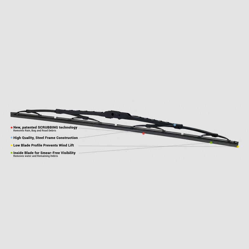 Scrubblade heavy duty windshield wiper blade