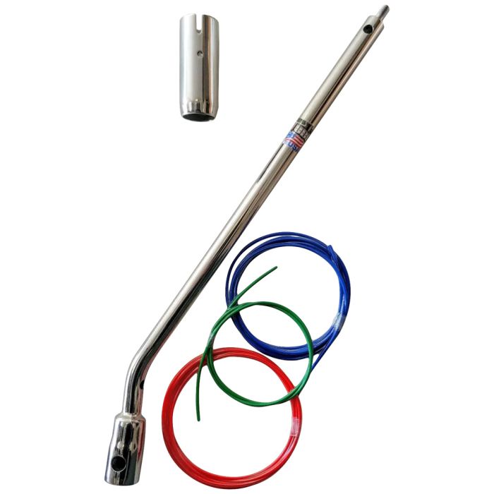 Peterbilt 379/389 replacement stainless steel gear shift stick w/air lines and connectors