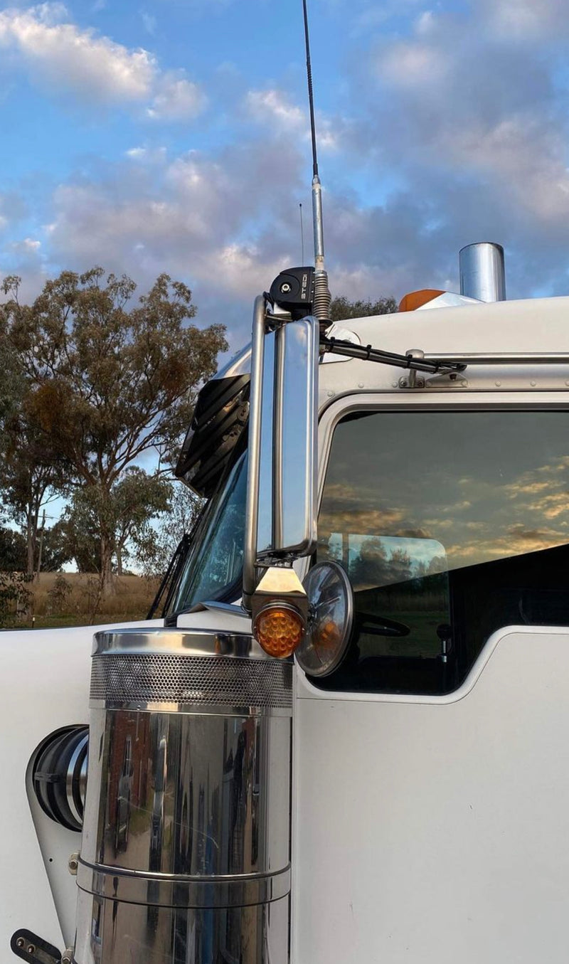 Stainless steel watermelon light mirror turn signal bracket only - SINGLE, light not included