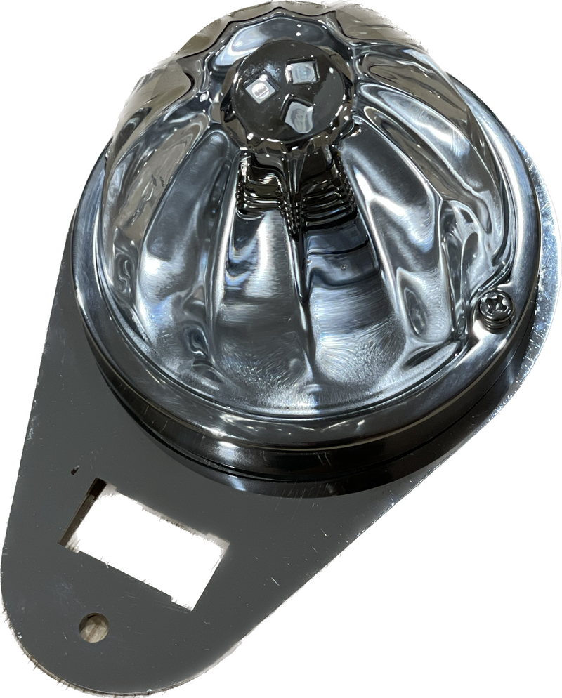 Kenworth W900 stainless steel single watermelon dome light plate with switch hole