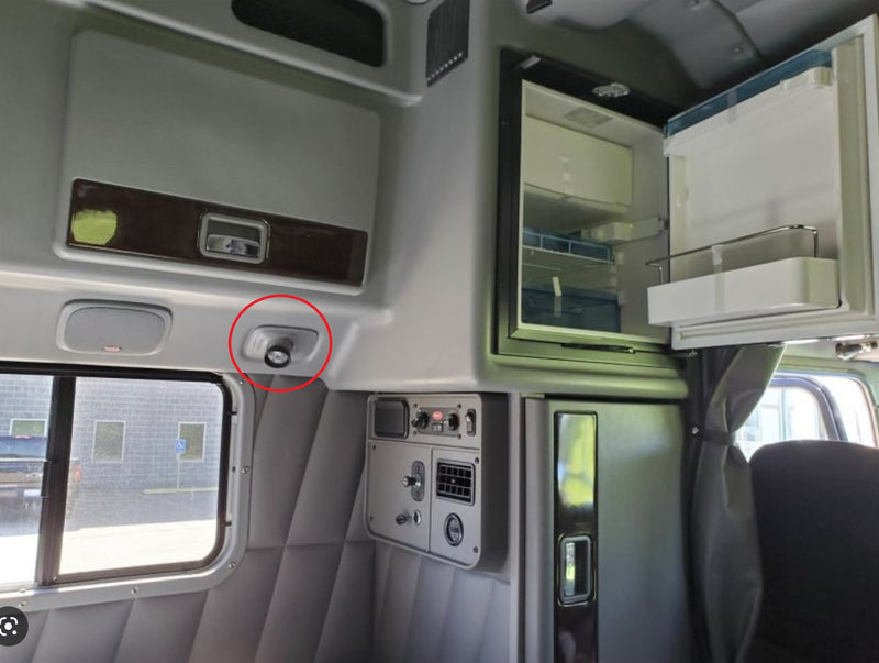 Peterbilt 386/388/389 stainless steel single sleeper map light bracket for watermelon light - SINGLE