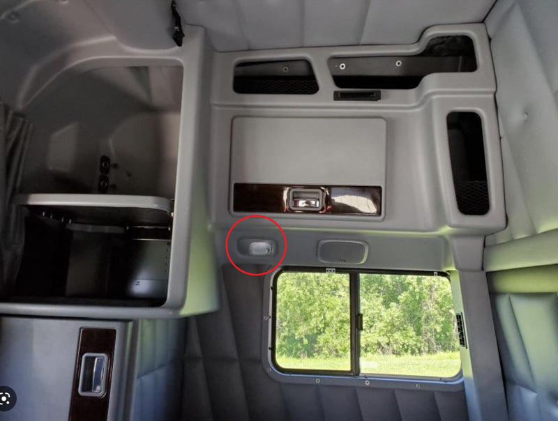 Peterbilt 386/388/389 stainless steel single sleeper map light bracket for watermelon light - SINGLE