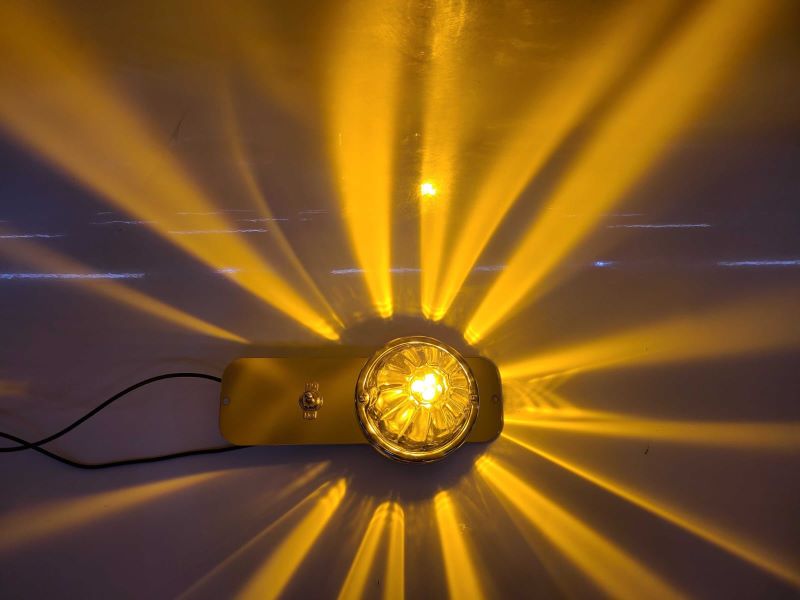 Peterbilt 579 / Kenworth T680 stainless steel dome light plate for watermelon lights