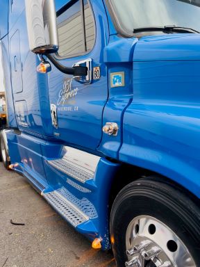 Freightliner Cascadia stainless steel side turn signal bracket - SINGLE