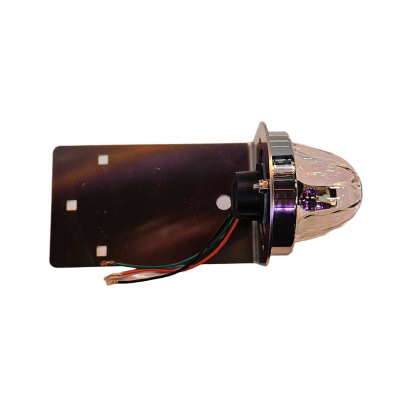 Stainless steel tire guard bumper bracket with holes for one watermelon light - SINGLE