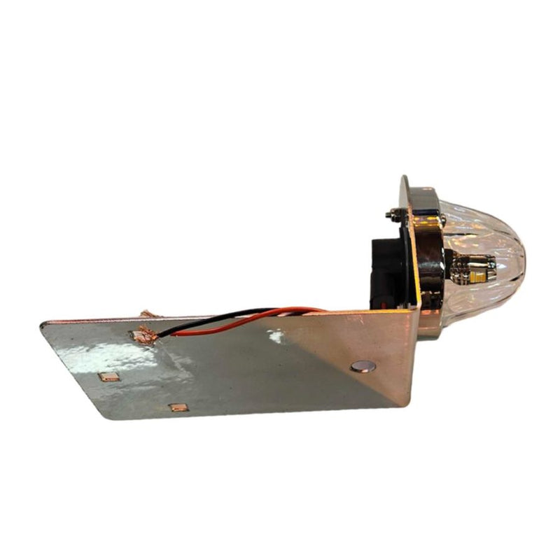 Stainless steel tire guard bumper bracket with holes for one watermelon light - SINGLE