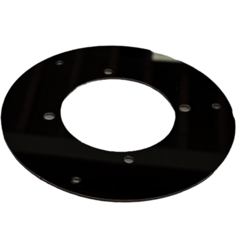 Peterbilt stainless steel center dome light replacement plate with hole for one watermelon light