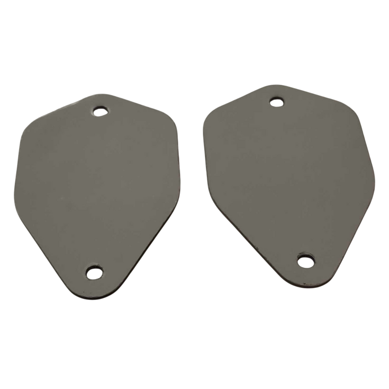 Peterbilt stainless steel roof horn delete plate - PAIR