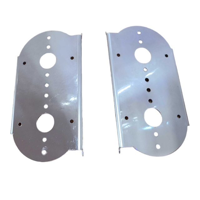 Peterbilt 379/389 stainless steel air cleaner bracket with 2 watermelon light holes - PAIR