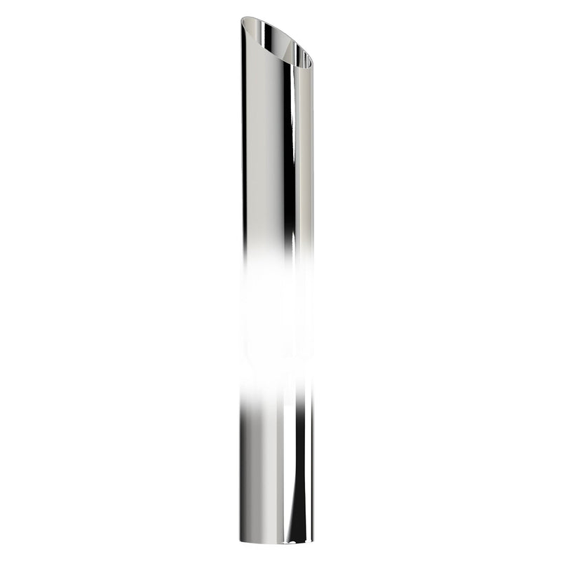 36" tall Slash Cut chrome exhaust tip - 6" diameter, reduced to 5"