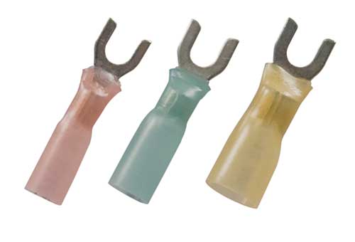 Crimp seal heat shrink spade terminal, 10 pieces - select a size