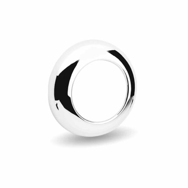 2" round "Stealth" chrome plastic screwless grommet cover - no visor