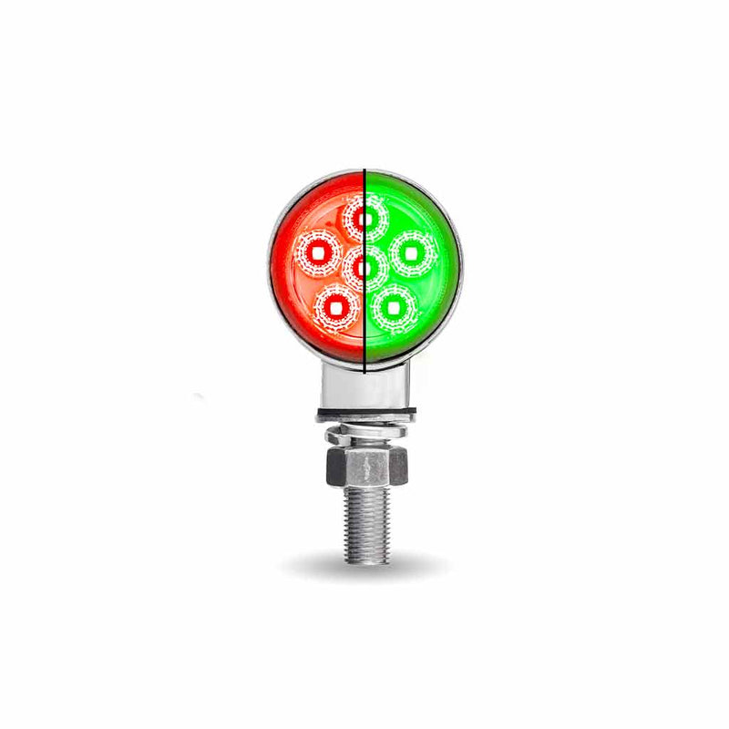 Dual Revolution Amber/Red/Green 1.8" MINI round pedestal LED marker/turn signal/auxiliary light
