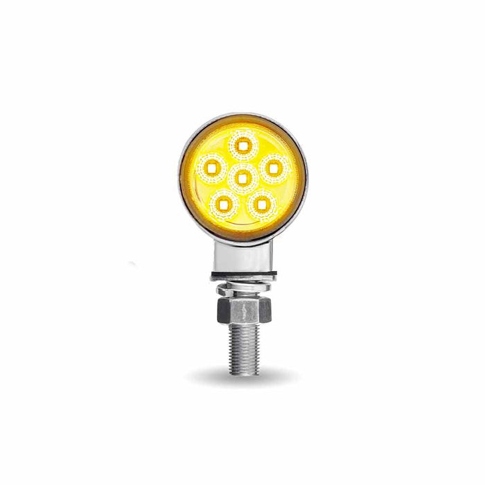 Dual Revolution Amber/Red/Green 1.8" MINI round pedestal LED marker/turn signal/auxiliary light