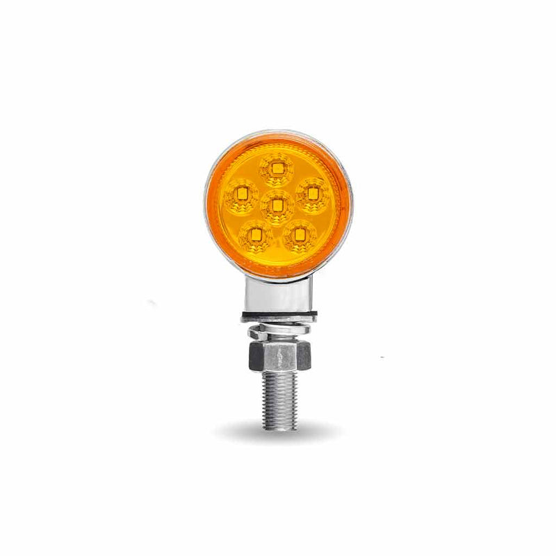 Amber/Red 1.8" MINI round pedestal LED marker/turn signal light