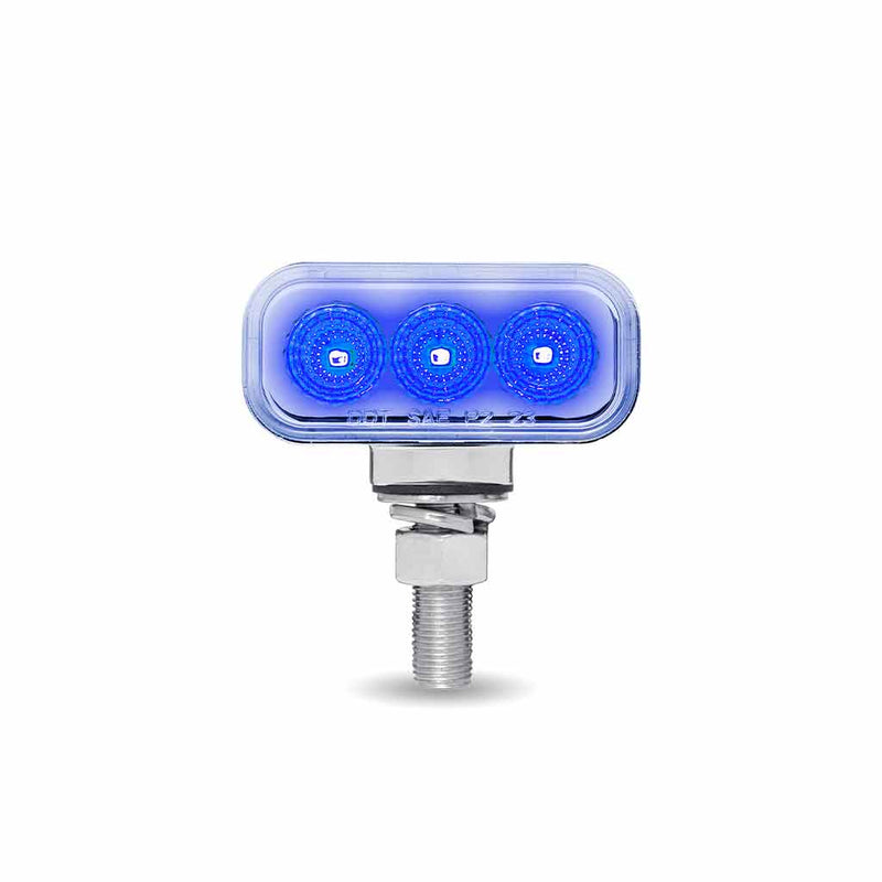 Dual Revolution Amber/Red/Blue 1.8" MINI rectangular pedestal LED marker/turn signal/auxiliary light
