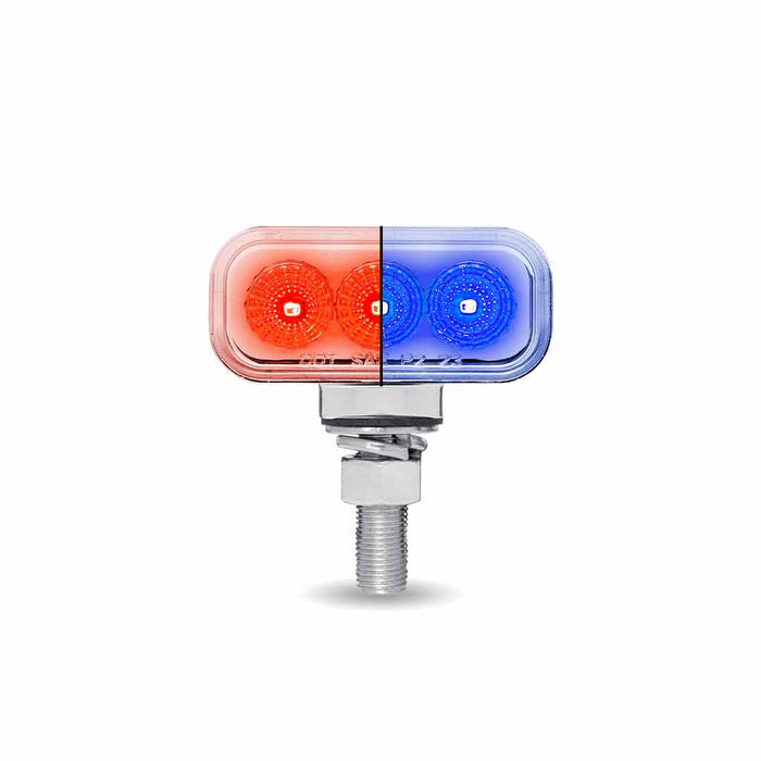 Dual Revolution Amber/Red/Blue 1.8" MINI rectangular pedestal LED marker/turn signal/auxiliary light