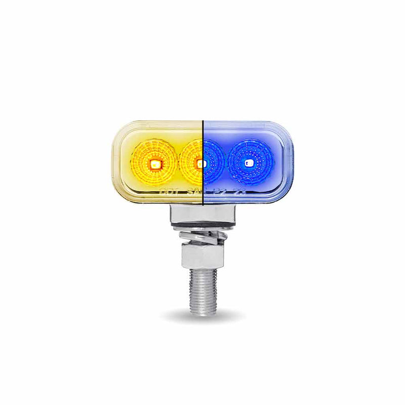 Dual Revolution Amber/Red/Blue 1.8" MINI rectangular pedestal LED marker/turn signal/auxiliary light