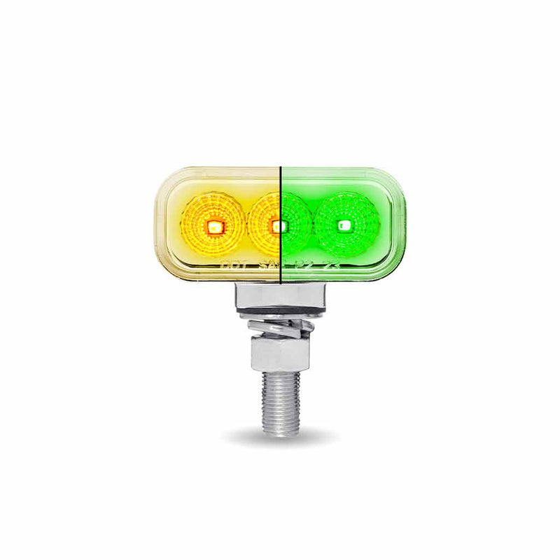 Dual Revolution Amber/Red/Green 1.8" MINI rectangular pedestal LED marker/turn signal/auxiliary light
