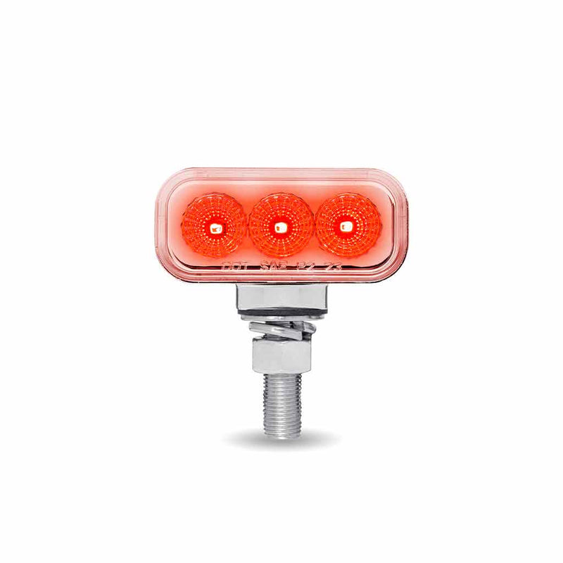 Dual Revolution Amber/Red/Purple 1.8" MINI rectangular pedestal LED marker/turn signal/auxiliary light