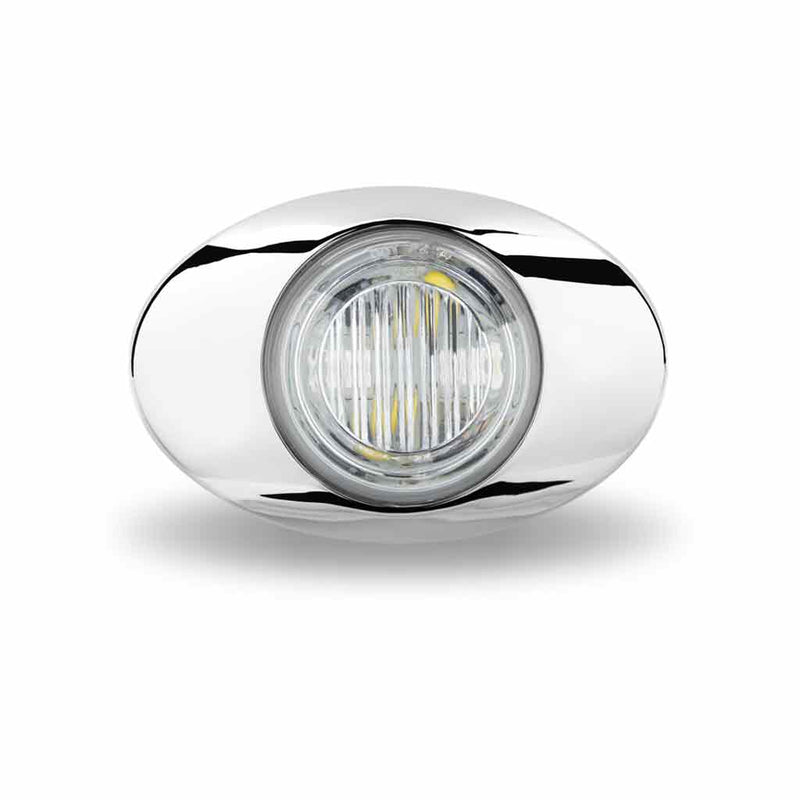 M3 Generation Amber 2 diode LED mini-oval marker light - CLEAR lens