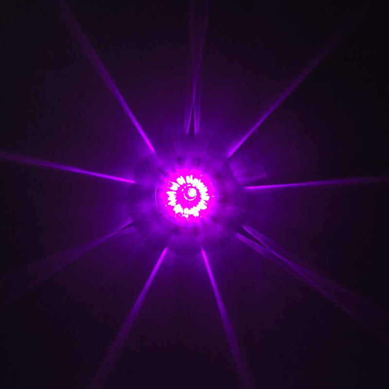 "Starburst" Dual Revolution Red/Purple 19 diode watermelon-style LED turn signal/auxiliary light - CLEAR lens