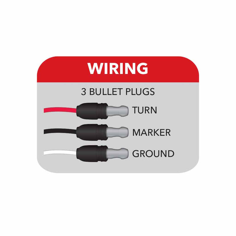 "Starburst" Red 19 diode watermelon-style LED marker/turn signal light