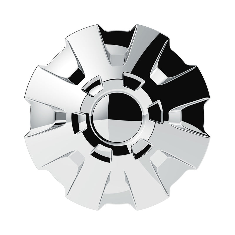 "Rubicon" chrome ABS plastic rear axle cover w/ten 33mm thread-on lugnut covers