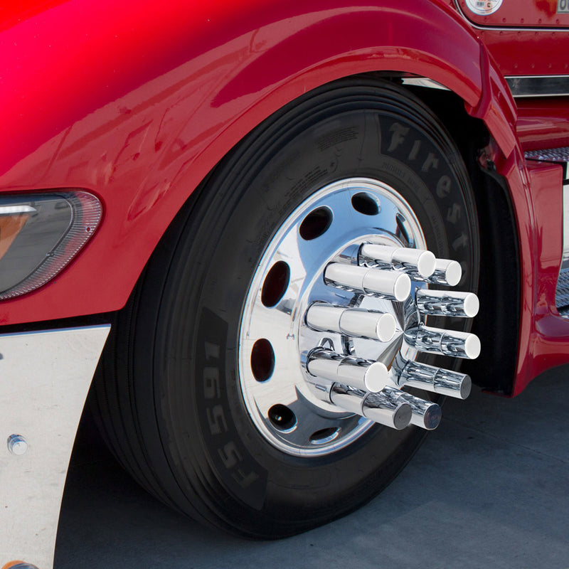 33mm diameter chrome plastic 3" long extension for screw-on lug nut covers - SINGLE