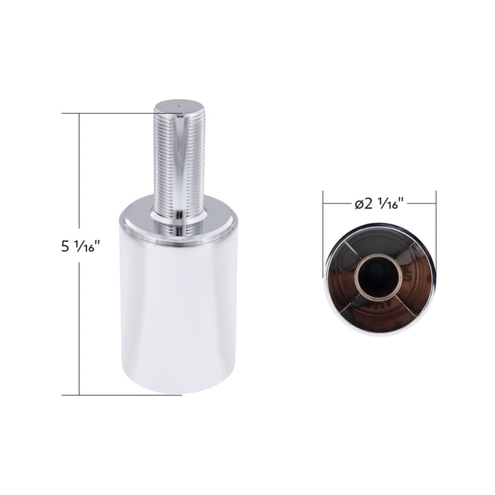33mm diameter chrome plastic 3" long extension for screw-on lug nut covers - SINGLE