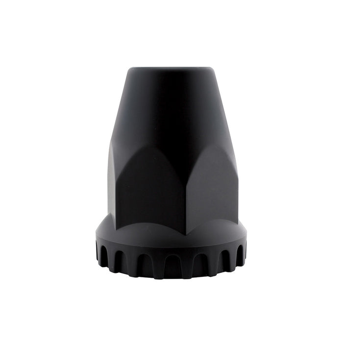 33mm black plastic threaded lugnut cover w/flange