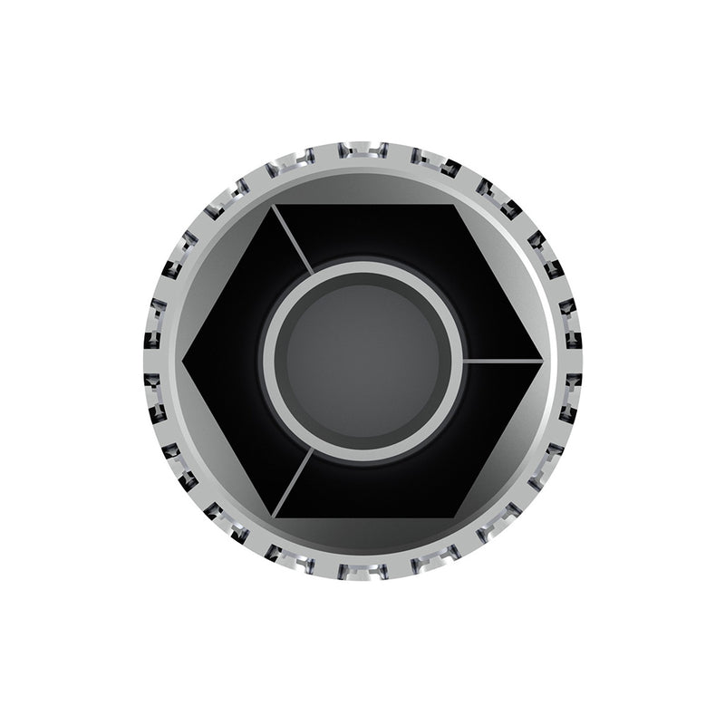 33mm chrome plastic screw-on extra-long lug nut cover w/flange