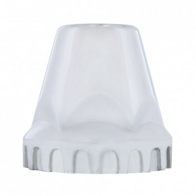 "Lowrider" 33mm diameter x 2" tall chrome plastic threaded lug nut cover w/flange