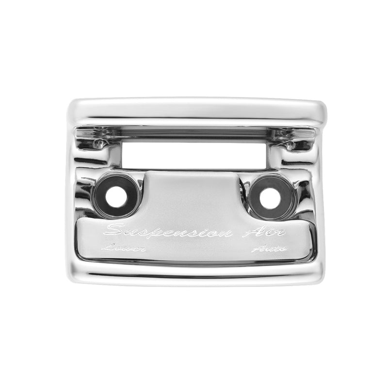 Freightliner Classic/FLD chrome plastic switch guard w/glossy "Suspension Air" sticker
