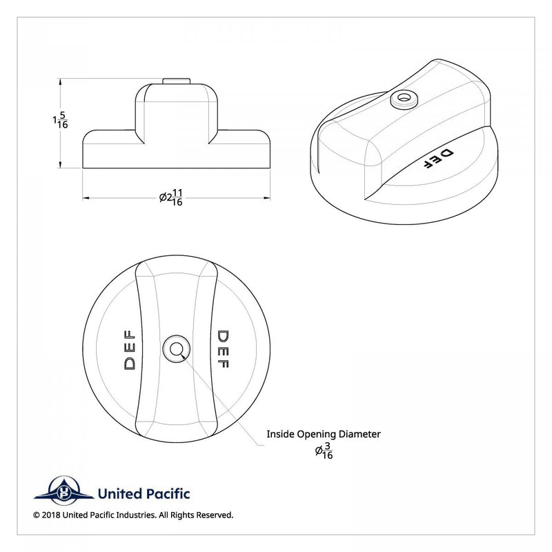 Freightliner chrome plastic DEF cap cover