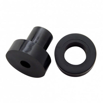 4-Pack Rubber Exhaust Hanger Insulators - 2 Hole (12mm) High Density Shock Absorber Brackets For Cars, SUVs, Trucks