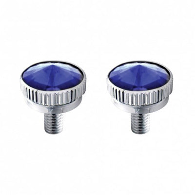 5mm x 1/2" chrome CB radio mounting thumb bolt w/diamond - PAIR