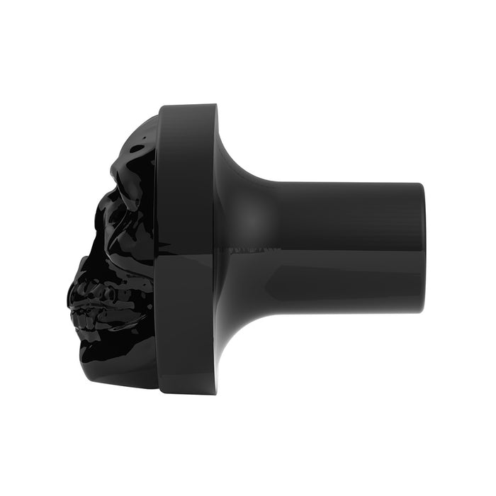 Glossy Black Skull aluminum thread-on style air brake knob - SINGLE