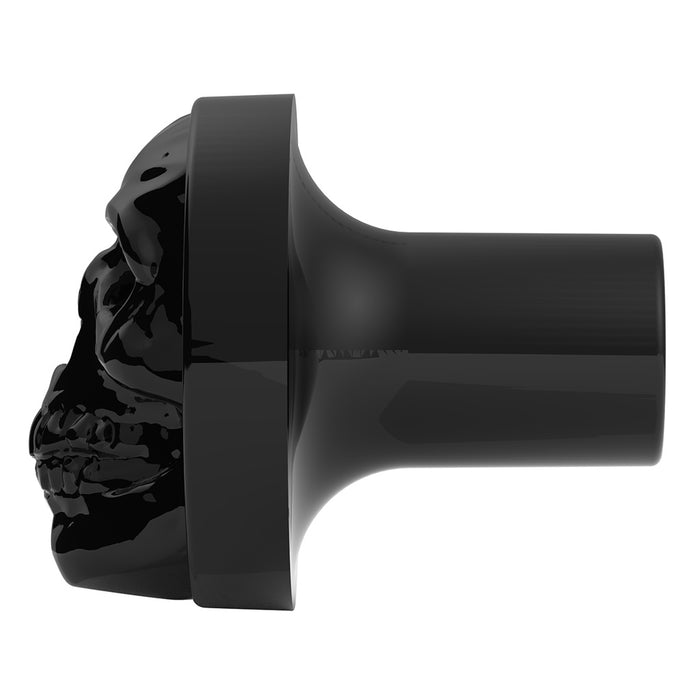 Glossy Black Skull aluminum thread-on style air brake knob - SINGLE