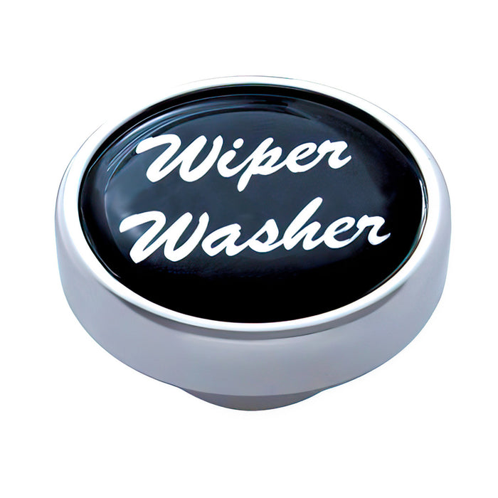 "Wiper/Washer" glossy sticker for small chrome dash knobs