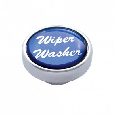 "Wiper/Washer" glossy sticker for small chrome dash knobs