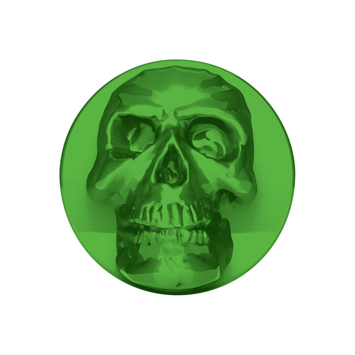 Emerald Green Skull aluminum thread-on style air brake knob - SINGLE