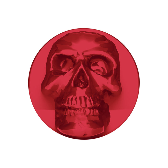 Candy Red Skull aluminum thread-on style air brake knob - SINGLE